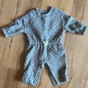Carter's Gray Quilted Onesie with the Sweetest Polka-dots 🥰